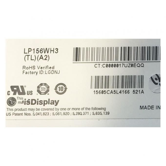 LP156WH3 TLA2 a employé PIN l'écran/15,6 de l'affichage LVDS 40 d'ordinateur portable d'affichage à cristaux liquides d'ordinateur portable avec 1366x768